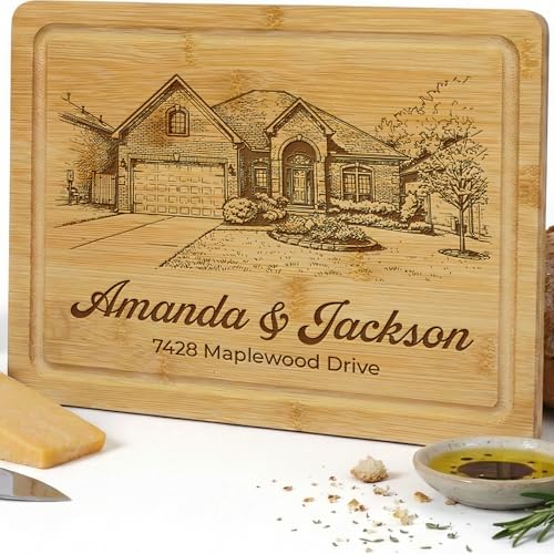 Tabla de cortar personalizada de bambú grabada miniatura 1