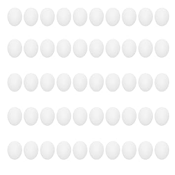 Artificial Eggs, 50pcs Non-Toxic Fake Eggs 3.8x2.8 cm Eco-Friendly for Assisting Hatching for Birds