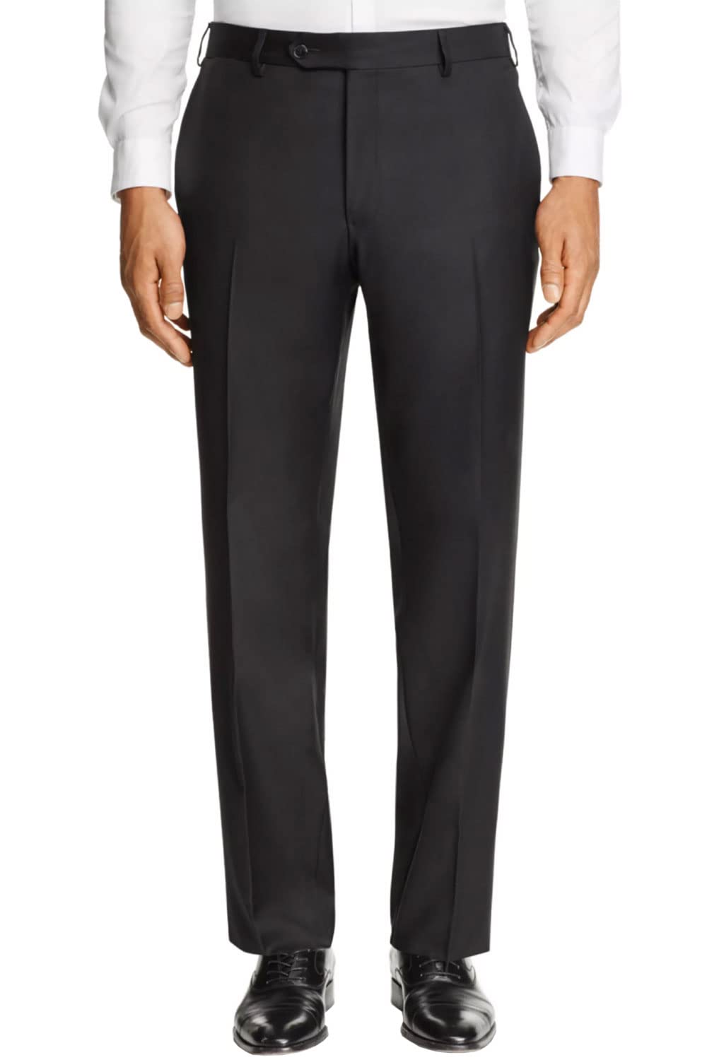 Mens Super 110S Wool Dress Pants 32 Black