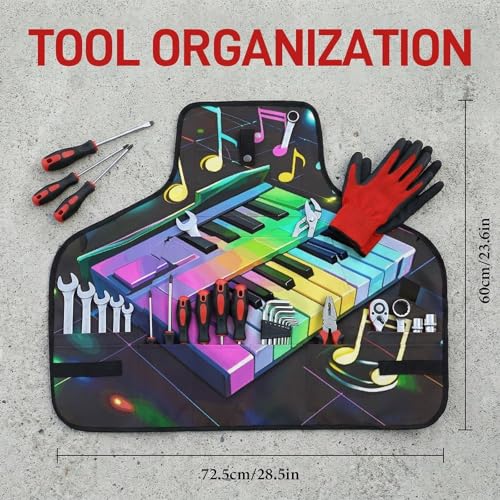 Delantal multiuso con diseño color piano y notas musicales miniatura 2