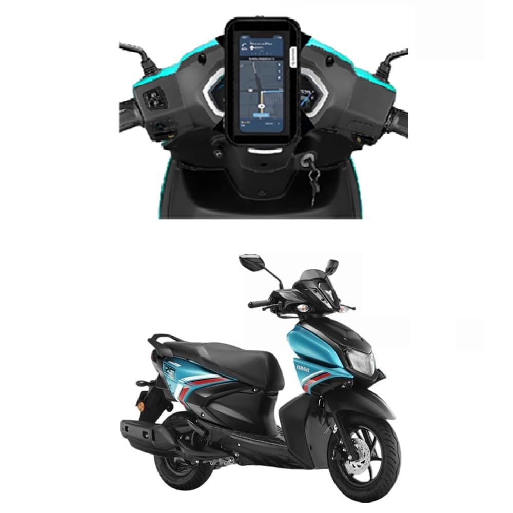 Mobile Holder for Scooter, Scooty & Motorcycle Compatible for Yamaha Ray ZR 125, Mirror Mount, 360° Rotation, Strong Anti-Slip Grip, Wide Adjustable Fit for All Smartphones (Black)-image-19