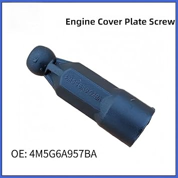 Engine Cover Screw For Ford Focus Escort For Mondeo 2019 2.0L, M6 Plastic Under-Shield Bolt Replaces 4M5G6A957BA 1343455, Black Fastener 8X3x3cm