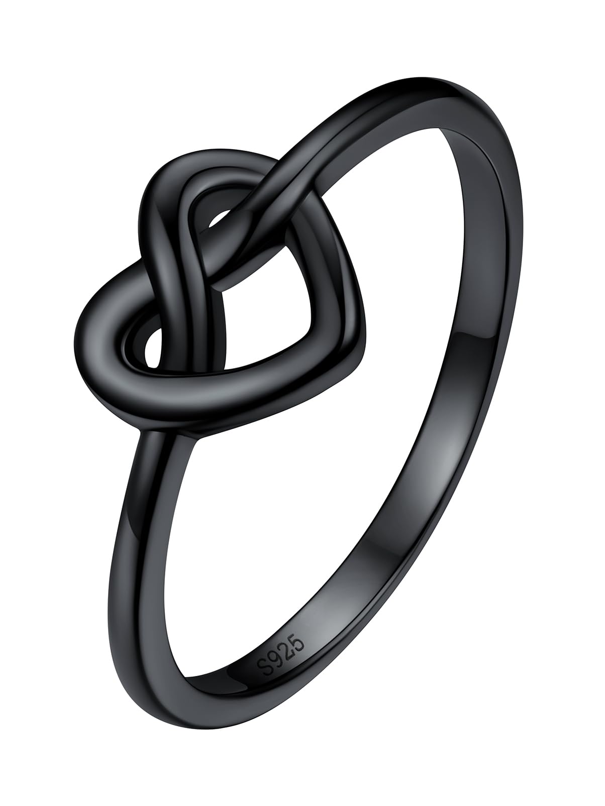 Silvora 925 Sterling Silver Knot Ring Promise Ring Heart Love Rings for Women Band Ring Size 4-12, With Gift Box