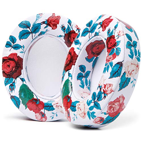 WC Wicked Cushions Replacement Ear Pads for Beats Studio 2 & 3 (B0501, B0500) Wired & Wireless | Does NOT Fit Beats Solo | Softer PU Leather, Enhanced Foam & Stronger Adhesive | White Floral