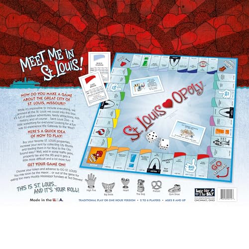 Late for the Sky St. Louis-opoly juego de mesa familiar miniatura 5