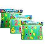 Educational Learning Puzzles ~ Includes 3 Foam Puzzles ~ Uppercase and Lowercase Letters and Numbers (Green)