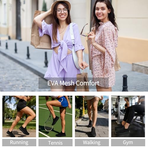 Image of Running Shoes Women Tennis Sneakers Slip on Walking Gym Non Slip Work Workout Athletic Casual Jogging Shoe