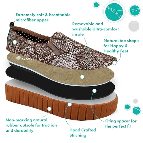 Glolily Elle Platform Original Perf Women's Comfort Flats - Light Grey, 7.5 M by Glolily - Used condition - Image 5