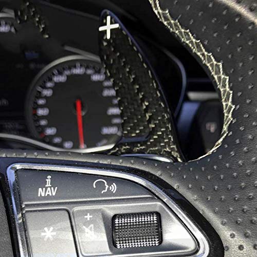T-carbon Schaltwippen Shift Paddle Kompatibel Mit Audi SQ5 S6 S7 Q5 R8 A3-A7 RS5 RS6 RS7 TT TTS 2017, Schaltwippen Erweiterung Kompatibel Mit Seat Alhambra Ateca Leon 4 FR 2014-2018