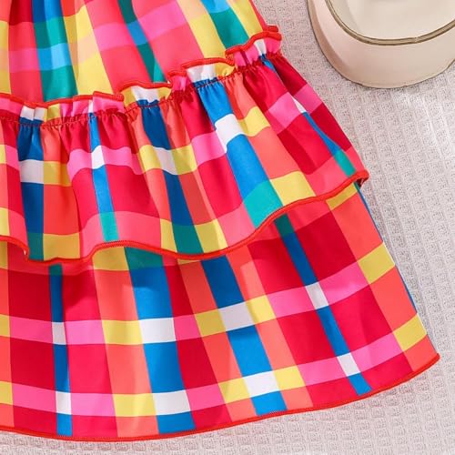 Image of 2 Piece Clothes for Girl, Colorful Tube Top and Elastic Waist Skirt Summer Outfits Sets for Kids