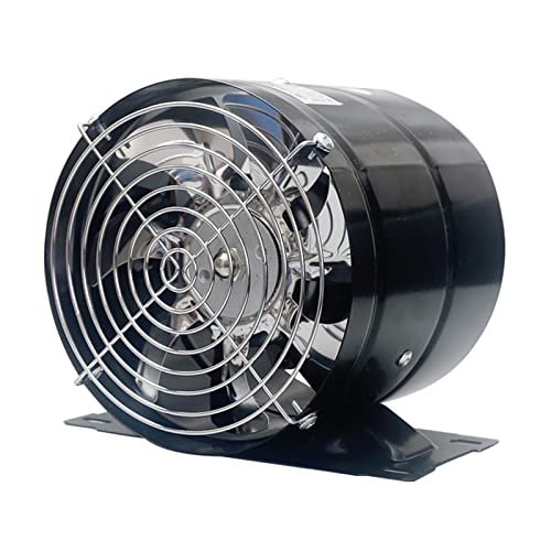 Ventilador de extracción vertical móvil con base y cubierta de red, sin instalación, ventilador de cocina de 8 pulgadas color negro miniatura 1