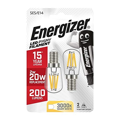 ENERGIZER Filament LED PYGMY 240LM 2W E14 (SES) 3,000K (Warm White), Pack of 2
