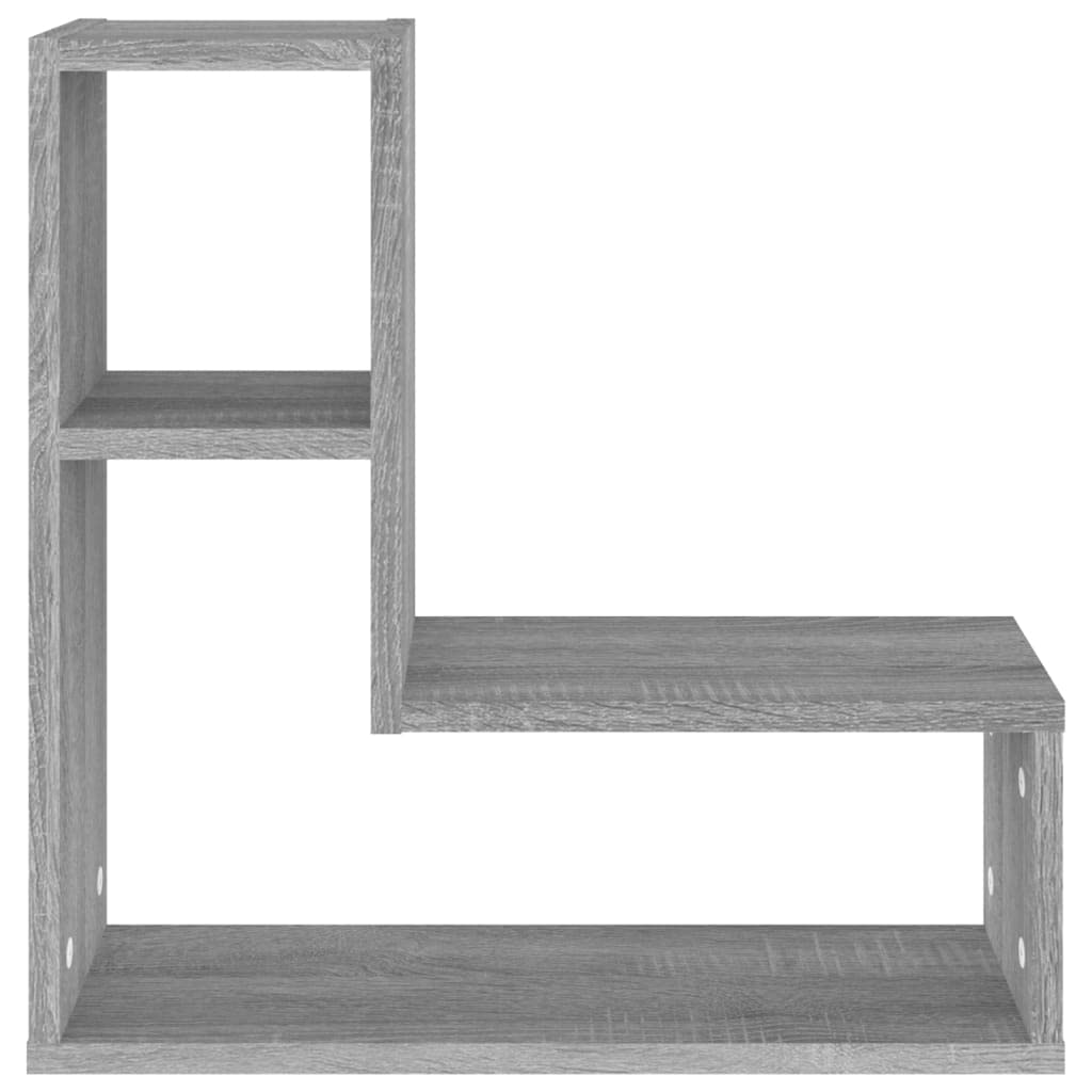 Gecheer Mensole a Parete 2pz Grigio Sonoma 50x15x50cm Legno Multistrato,Mensola da Parete,Pensile Bagno,Mensola Galleggiante,Salvaspazio per Camera da Letto,Soggiorno,Mensole sospese,P826642
