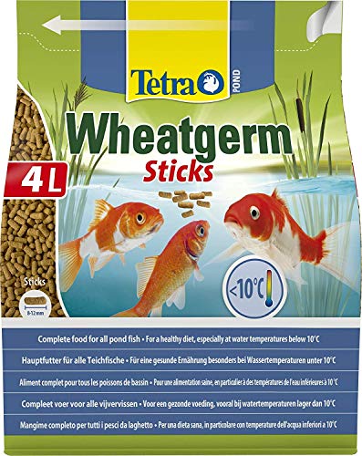 3XPond Wheat Germ Sticks, Pond Fish Food Specially Formulated for Cold Weather Feeding, 4 Litre