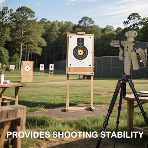 Image of Adjustable Shooting Tripod for Rifles,Shooting Stick 3-in-1 Convertible Tripod /Monopod /Bipod, 22.8″-61″ Height, Lightweight Aluminum Alloy with Carrying Bag, Stable Rifle Rest for Hunting Outdoor