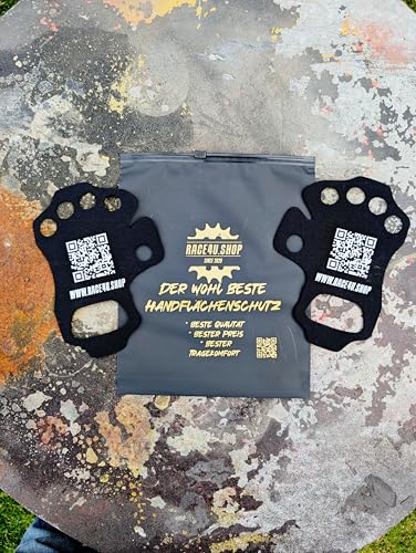Generisch RACE4U.Shop Handflächenschoner L/XL Handflächenschutz schwarz Motorrad-Handschuhe | Motocross Enduro | Beugt der Blasenbildung vor, Erhöhter Fahrkomfort Palm Saver