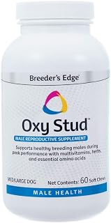 Revival Animal Health Breeder's Edge Oxy Stud- Male Performance Supplement- for Medium & Large Dogs & Cats- 60ct Soft Chews