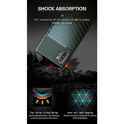 Image of Shockproof Back Cover Case for Samsung Galaxy Note 10 Plus 4G | 360 Degree Protection | Protective Design | Anti-Scratch Tough Slim TPU Case for Samsung Galaxy Note 10 Plus 4G (Green)
