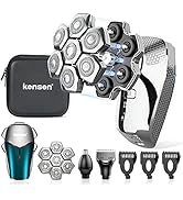 Head Shavers for Men, KENSEN 7D Electric Razor Bald Men with Wet/Dry LED Display Rechargeable Rot...