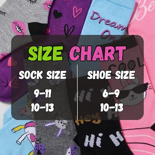 Image of Tipi Toe Women's Fun Patterned Dress Socks, 12-Pack Lightweight Colorful Crew Socks, Casual Novelty Assorted Designs