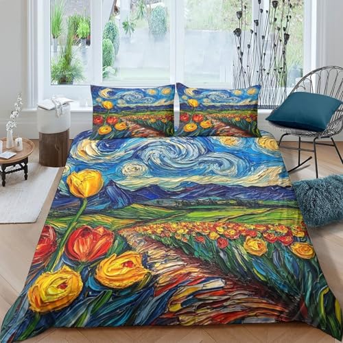 Housse de couette crâne impression 3D double 200x200cm en microfibre - 2