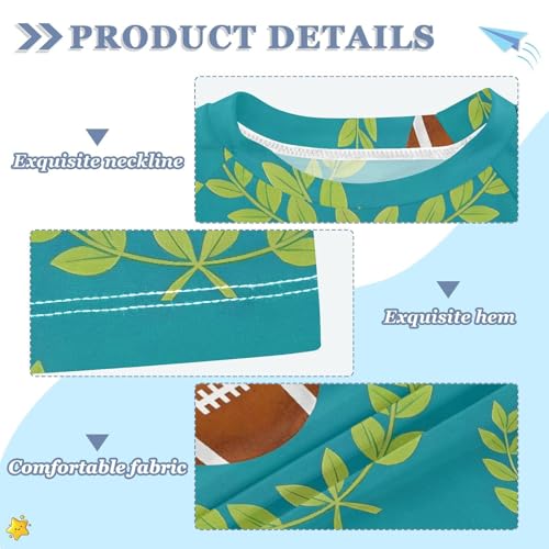 ALAZA Kids Rash Guard Girls Boys Toddler Swim Shirts Short Sleeve Rugby Football Crown UPF 50+ 3T3