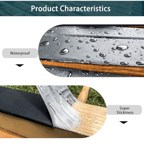 Image of Dongxw Joist Tape for Decking 2 inch x 50', 8 Rolls Butyl Deck Flashing Tape, Weather-Resistant and Waterproof, Self-Adhesive for Wood Joists, Decks, Beams, Roofs, RV Repairs