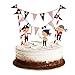Decorazione torta pirata compleanno ragazzo, torta topper pennant catena ghirlanda cupcake topper torta plug cake topper stuzzicadenti per 1.2.3.4.5. Anni baby kids boys boys party decoration