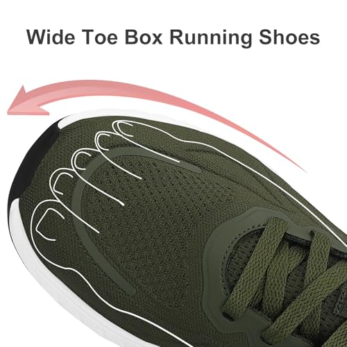 Image of Breathable Running Shoes for Men, Non Slip Mens Walking Shoes, Lightweight Comfort Fashion Casual Sneakers for Men Work, Gym, Jogging, Athletic and Sports