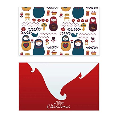 Poster poupées russes Merry Christmas pour illuminer le salon pendant les fêtes de fin d'année