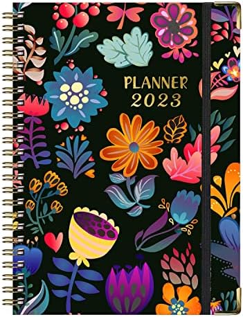 Mljtoyo Academic Diary 2023 ,Weekly&Monthly Planner ,2023 Diary A5 Week to View with Monthly Tabs , from Jan 2023 to Dec 2023 Hardcover, Inner Pocket,100GSM (A01 Black)