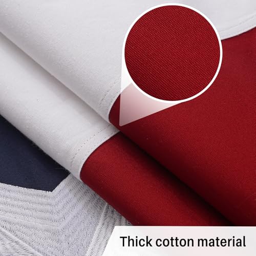 AMZFLAG Cotton Texas Flag 2x3 Ft Heavy Duty for Outdoor, Embroidered Star Cloth Texas State Flags TX 24x36 Inch, Vivid Color TX Flags with 2 Brass Grommet