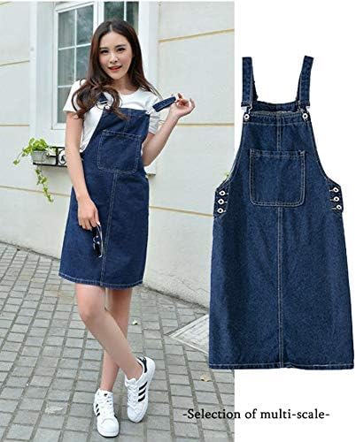 Drasawee Casual Suspender Denim Skirt 