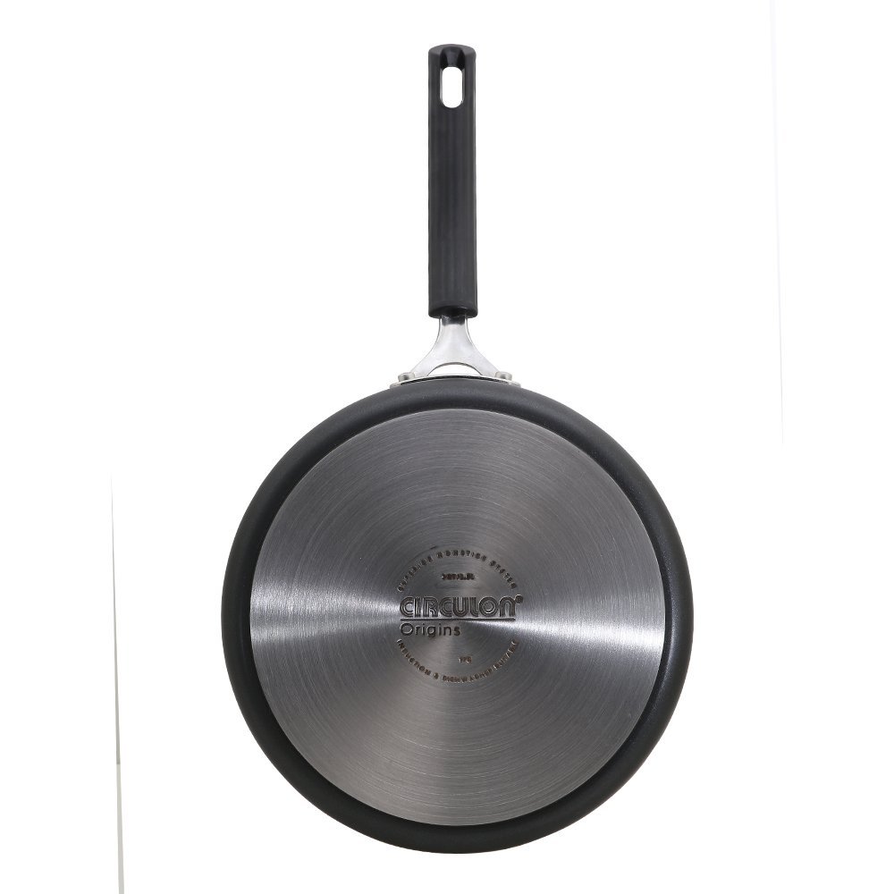 Circulon Origins Hard Anodised Aluminium Non Stick Sautepan with Lid | Non Stick Frying Pan Big Size, Gas and Induction Compatible, 24cm, Black 2