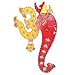Om Ganesha Wall Hanging Indian Decor Painting - Yellow & Red base colours with Decorative Motifs