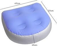 Vista 6 de Almohadilla de asiento elevador para spa y bañera de hidromasaje con ventosa, soporte de espalda para baño, cojín de masaje inflable suave, cómodo