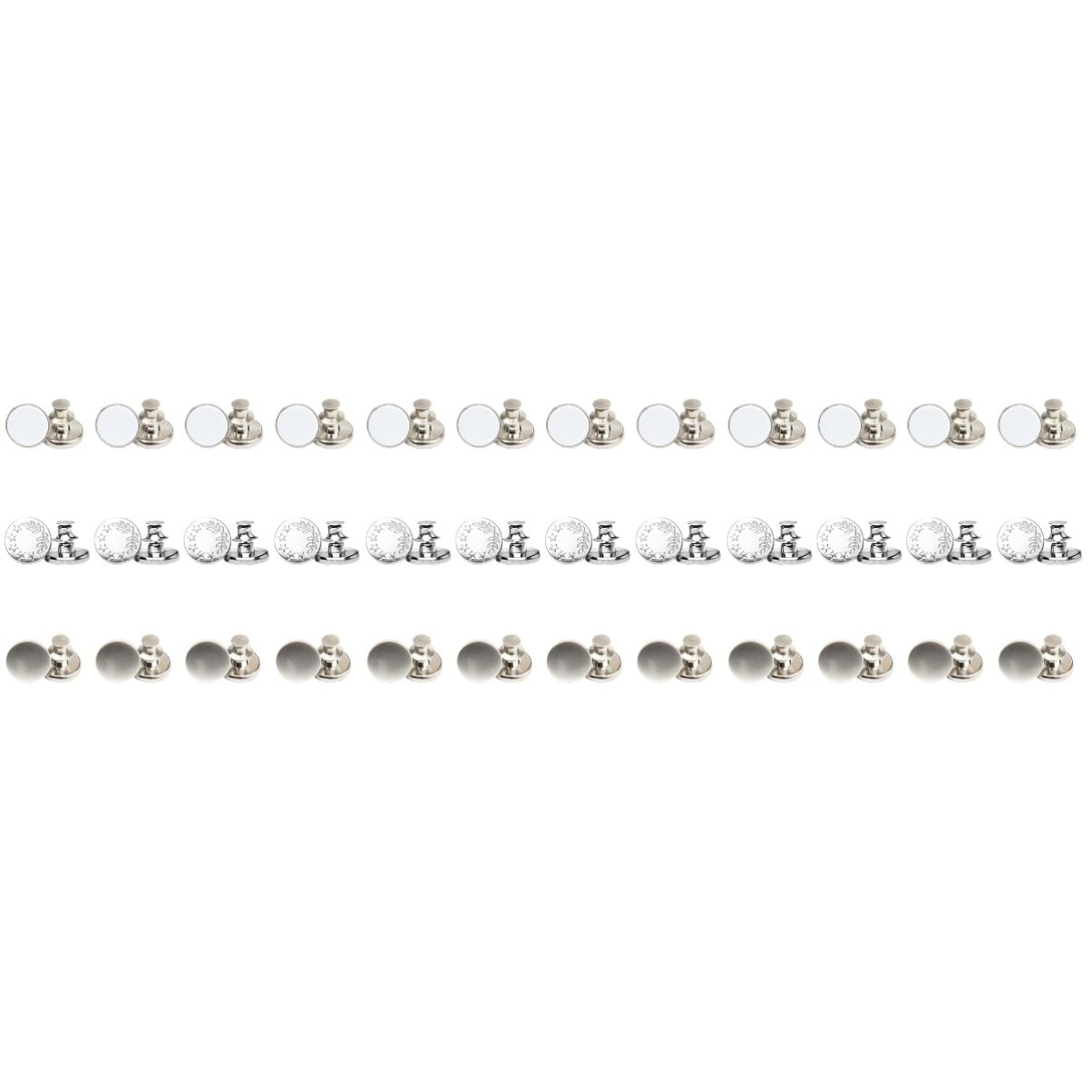 OSALADI 3 Series Botones De Cintura Para Pantalones Sin Costura Extensores De Vaqueros Ajustables Accesorios Antideslizantes Para Jeans 30 Piezas*3