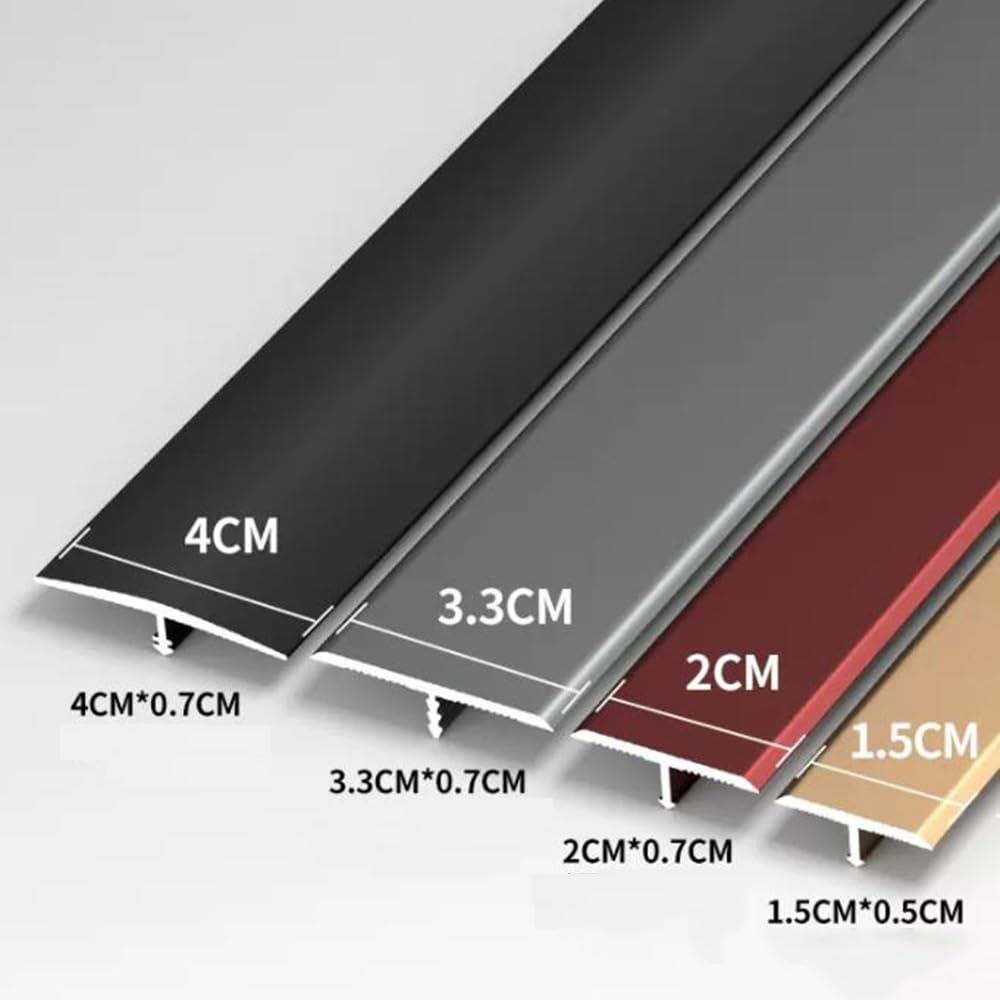 COKYIS Perfil De Transición De Suelo Moldura En T, Perfil De Unión para Suelos Autoadhesiva, Riel De Transición De Aluminio, 33mm Tapajuntas Suelo Plana (Color : G, Size : W-3.3cm)