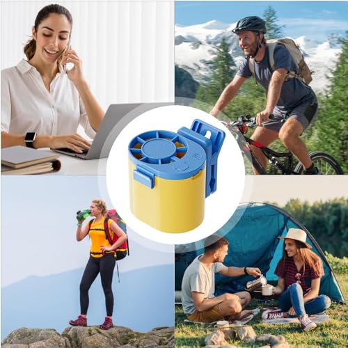 Ventilador de abrazadera portátil sin aspas con batería recargable USB 5