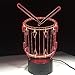 Produktbild Musik Trommel 3D Kunst LED Tischlampe Atmosphäre Nachtlichter als Weihnachtsgeschenk Home Schlafzimmer Foyer Büro Dekoration Schreibtisch Beleuchtung