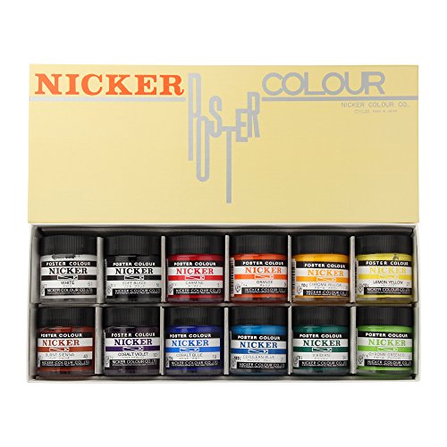 Poster color Knicker authentique set de 12 flacons de peinture du Japon