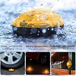 4 Pack LED Emergency Beacon Yellow Shell,Red Light,Roadside Flare - Image 2