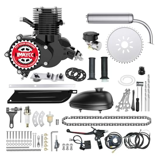 IMAYCC 100cc Bicycle Engine Kit 2 Stroke Motorized Bike Motor Conversion Kit Fit for 26-28" Bikes(100CC Black)