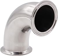 Vista 5 de DERNORD 2 "tubo OD sanitario codo de virola de 90 grados de montaje de tubería con 2 juntas de silicona SUS304 Tri Clamp 2 pulgadas