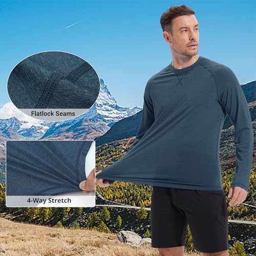 Men’s Rash Guard Swim Shirt UPF 50+ Sun Protection Quick Dry Short Sleeve UV Swim Top for Surfing Swimming Beach — view 4