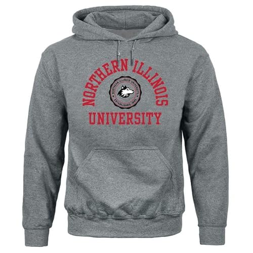 Barnesmith Northern Illinois University Huskies Hooded Sweatshirt, Heritage, Charcoal Grey, Medium