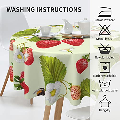 Nappe ronde en polyester lavable 152cm PSVOD pour table de fête