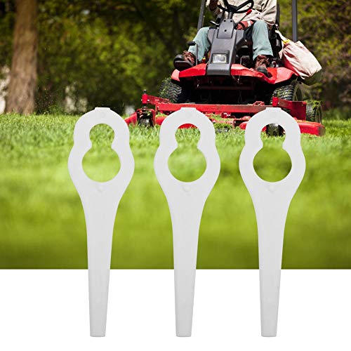 FTVOGUE 50pcs Grass Trimmer Plastic Replacement Blades Lawn Mower Parts for Bosch ALM 28 30 (White)