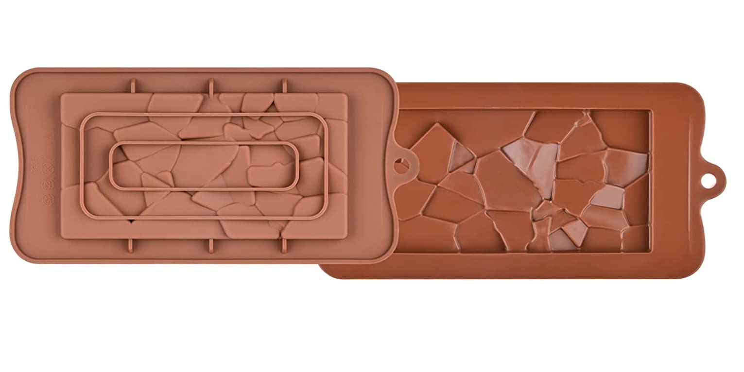 First Try Break Apart Chocolate Molds Silicone, Candy Bar Molds for Chocolate, Chocolate Bar Silicone Mold for Wax F(ull-Page Fragment Chocolate Mold 1 Pcs)