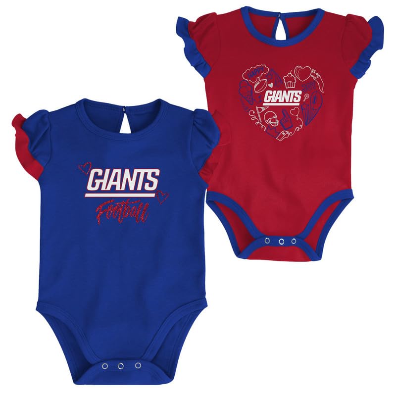 Image of Outerstuff NFL Newborn Infants Too Much Love 2 Piece Creeper Bodysuit Romper Set